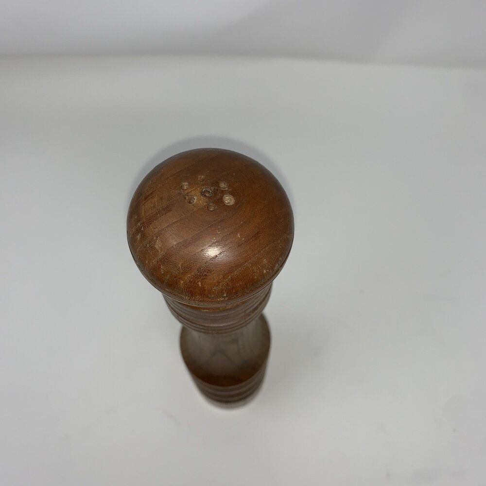 Vintage Wood Salt Shaker-Screw Top-10.25" tall-Japan Mcm - Picture 2 of 8